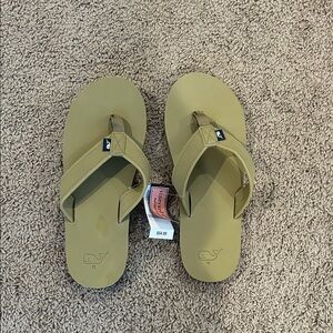 Tan flip flops from vineyard vines. Brand new.